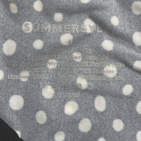 Summersalt Ruffle Oasis Black Polka Dot Bikini 2 Piece Swimsuit High Rise Size 4 - Picture 9 of 9